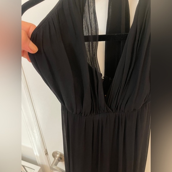 Alice & Olivia, black chiffon halter dress, size 2 - Picture 11 of 12